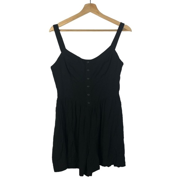 Wild Fable Black Button Front Sleeveless Romper S - Picture 2 of 4